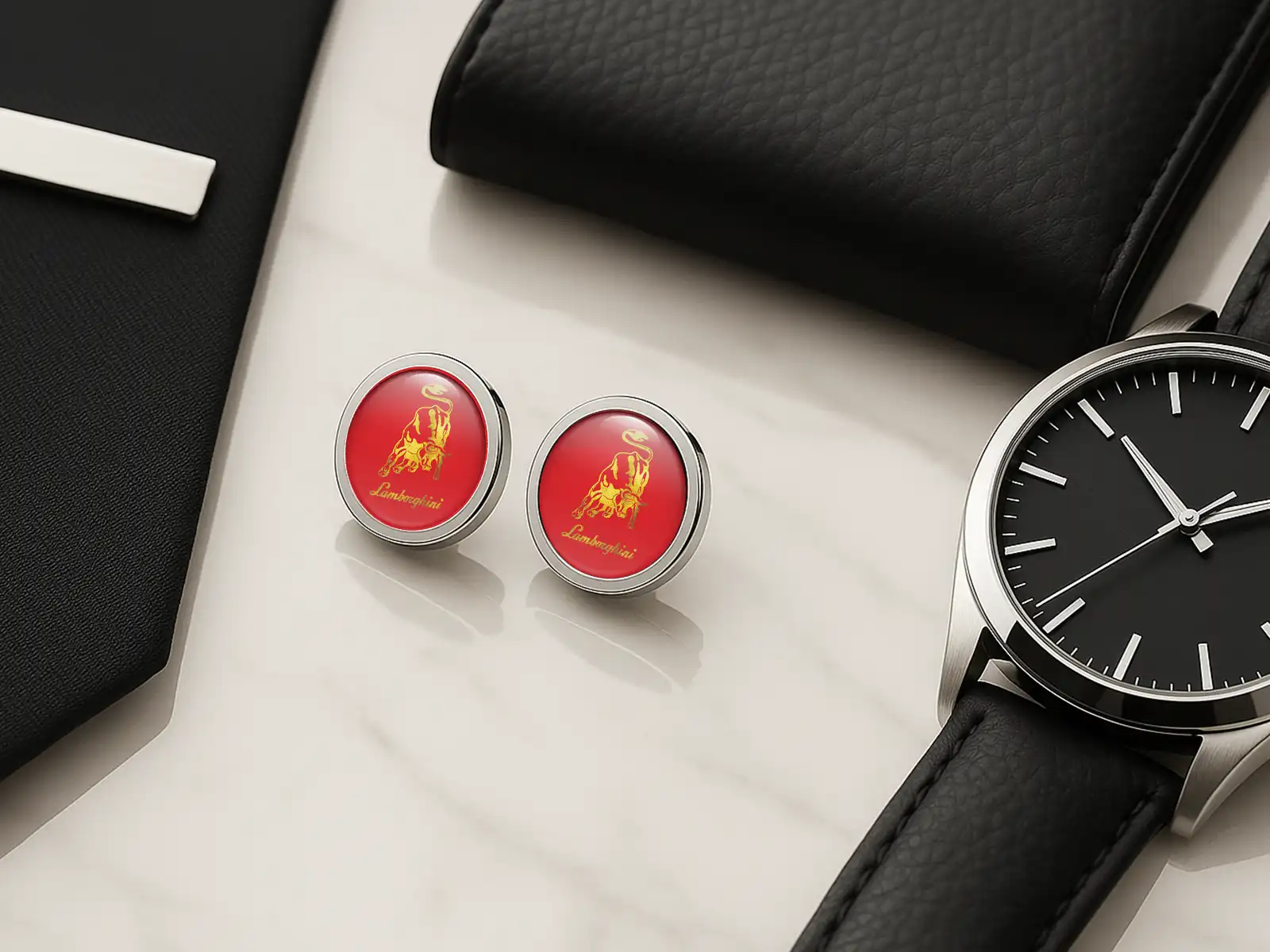 Lamborghini Gemelos Elegantes Moda Hombre Universal Premium